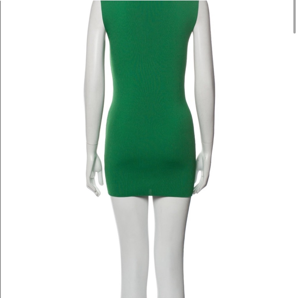 Marni Green Sleeveless Turtleneck Mini Dress - Picture 2 of 6